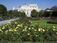 Rosenbeete mit Burgtheater